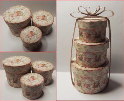 DOLLS HOUSE VALENTINES ROUND HAT BOXES KIT (image for) DOLLS HOUSE VALENTINES ROUND HAT BOXES KIT